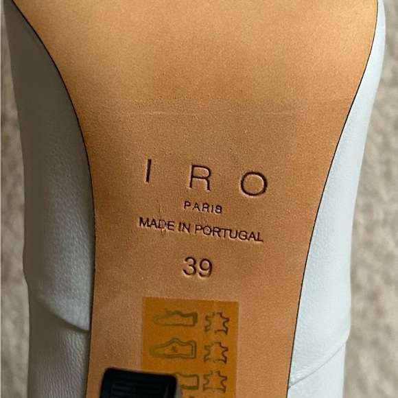 NIB IRO Paris Nori Ankle Studded Tie Boot in Pearl Grey Leather - FR 39 / US 8 - Picture 14 of 16